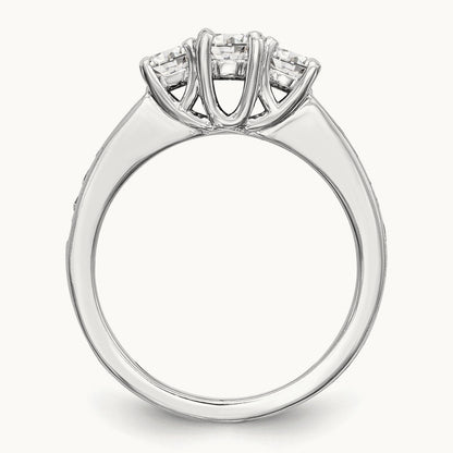 3 Stone Engagement Ring, 0.50-1.00 ct tw Lab-Grown Diamond