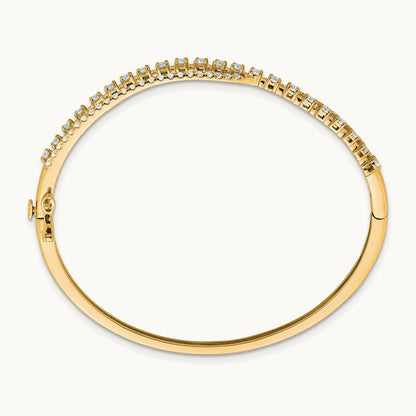 Bangle, 1.25 ct tw Lab-Grown Diamond — 14K Yellow Gold