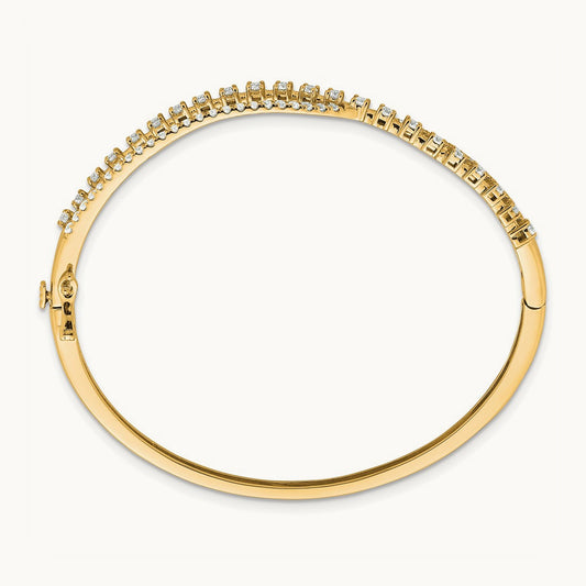 Bangle, 1.25 ct tw Lab-Grown Diamond — 14K Yellow Gold