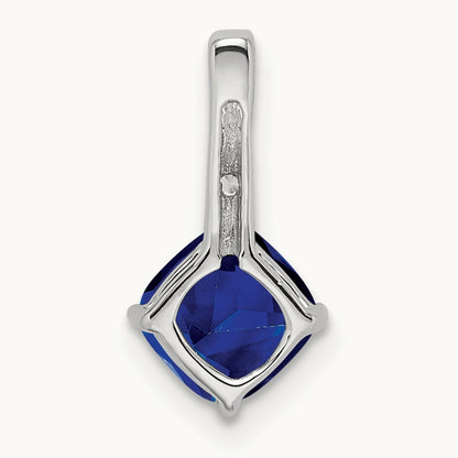Cushion Sapphire and Diamond Pendant — photo set