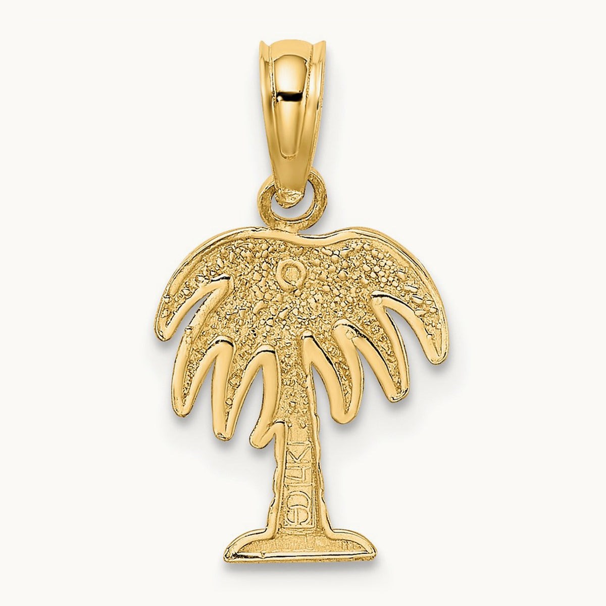 Charleston Palm Tree Charm — 14K Yellow Gold, 18mm