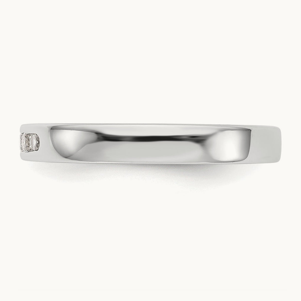 Setting: 5- Stone Closed Channel Band Mounting, 1.9mm — 14K White Gold