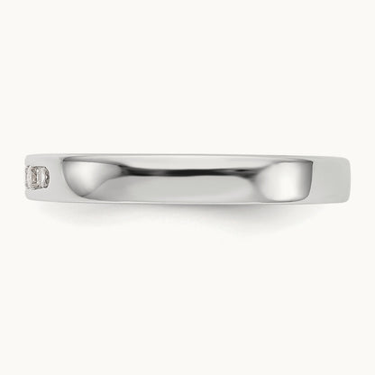 Setting: 5- Stone Closed Channel Band Mounting, 1.9mm — 14K White Gold