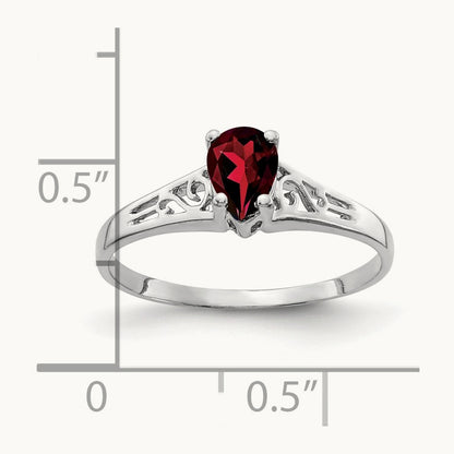 Pear Garnet ring — photo set
