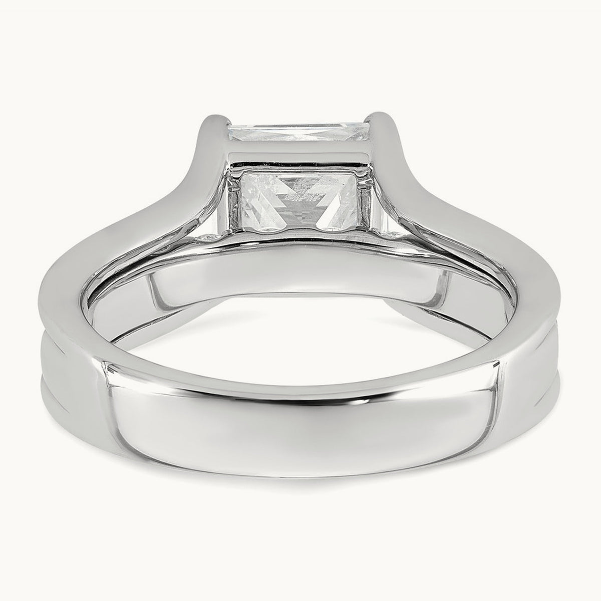 Princess Engagement Ring, 1.75-3.00 ct tw Lab-Grown Diamond — 3 1/6 ct, 14K White Gold