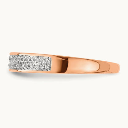 2-row Diamond Band, 14K