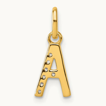 Twisted with Diamond Charm — 14K Yellow Gold, A