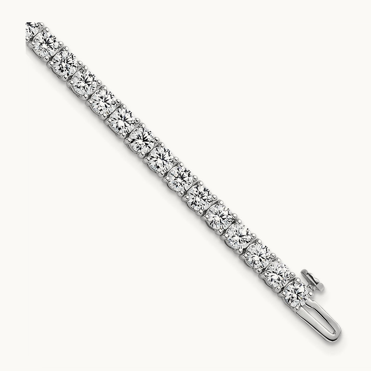 Tennis Bracelet, 7.00 ct tw Lab-Grown Diamond — 14K White Gold