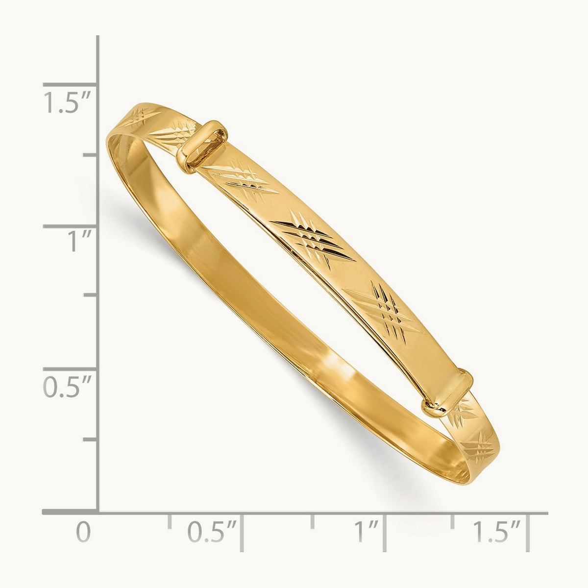Madi K Polished D/C Expandable Baby Bangle, 14K