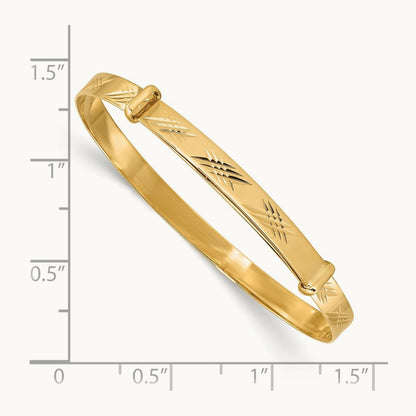 Madi K Polished D/C Expandable Baby Bangle, 14K