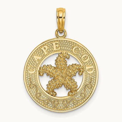 CAPE COD Starfish Charm, 14K