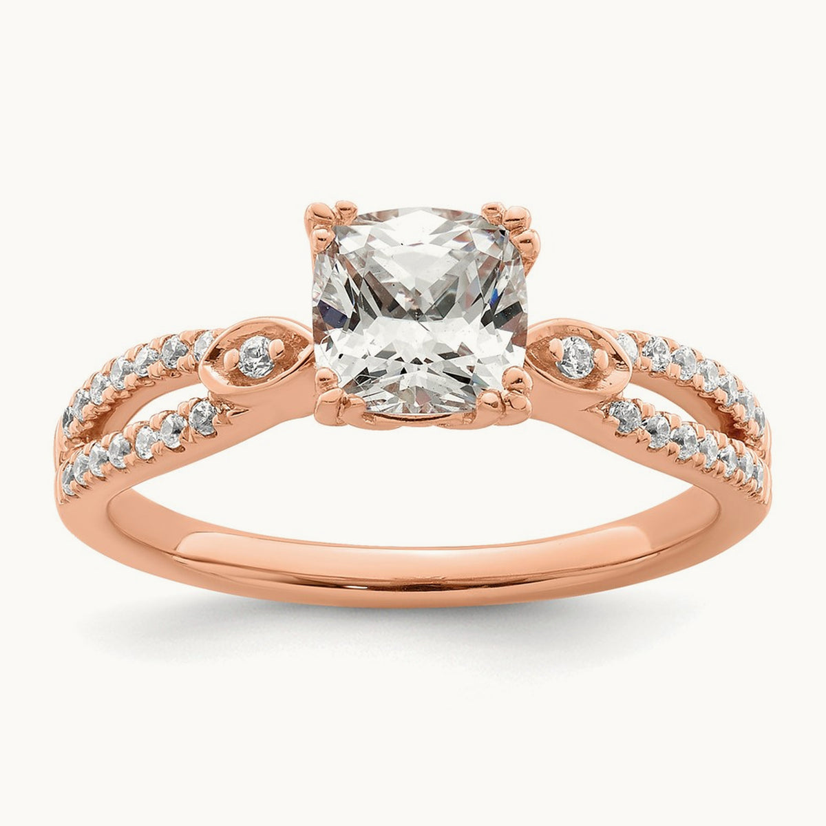 Cushion Semi-Mount Engagement Ring — 1 ct, 7