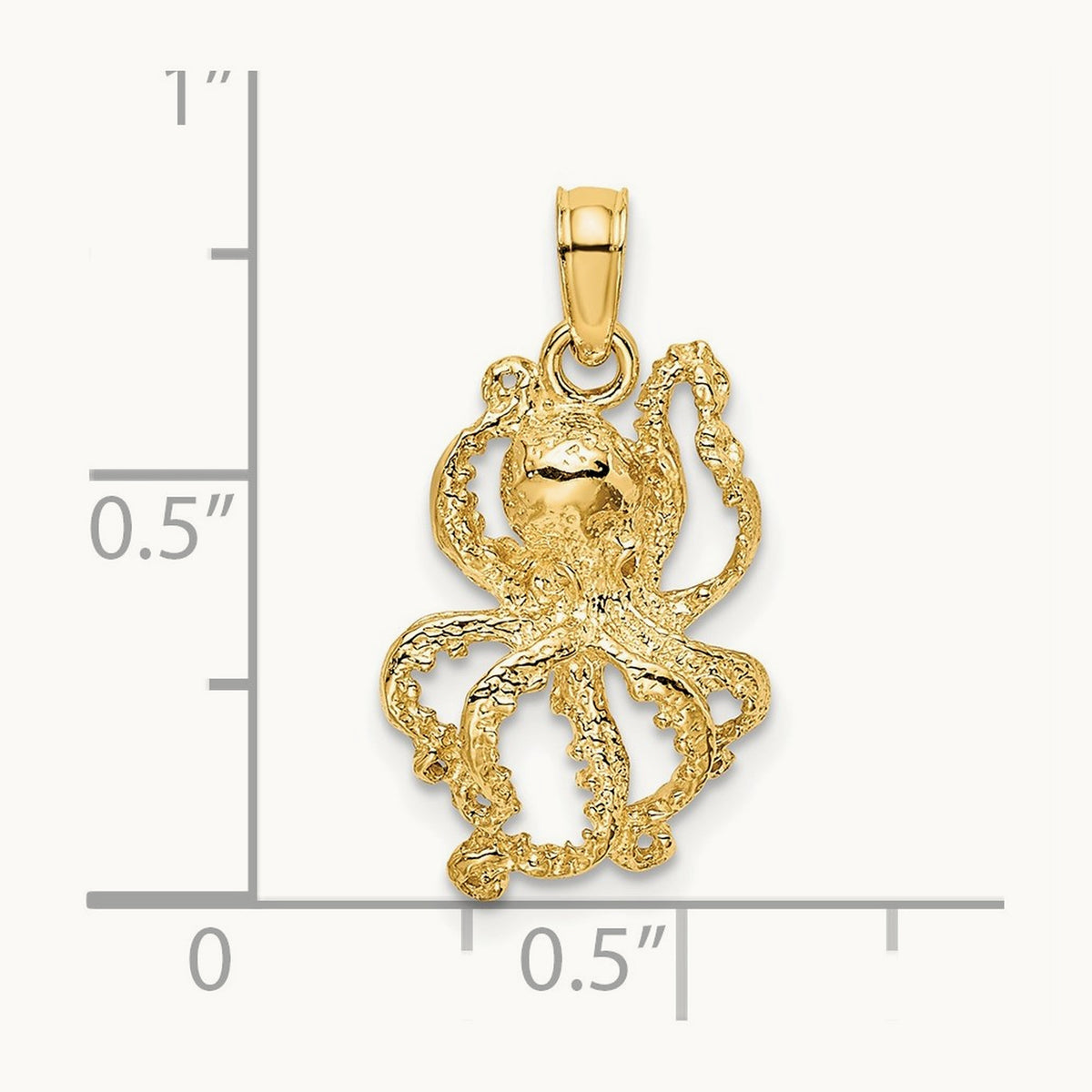 Textured Octopus Charm — photo set