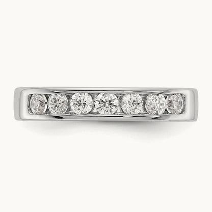 7- Stone Closed Channel Band Mounting, 2.6mm, 14K White Gold