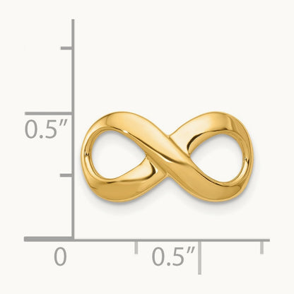 Fancy Polished Infinity Figure-8 Slide — 14K Yellow Gold