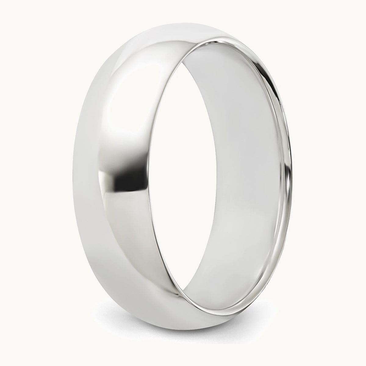 Sterling Silver 6mm Half Round Band