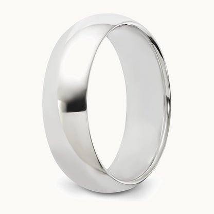 Sterling Silver 6mm Half Round Band