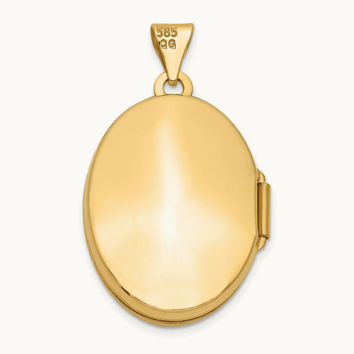 Domed Scroll Design Oval Locket, 14K