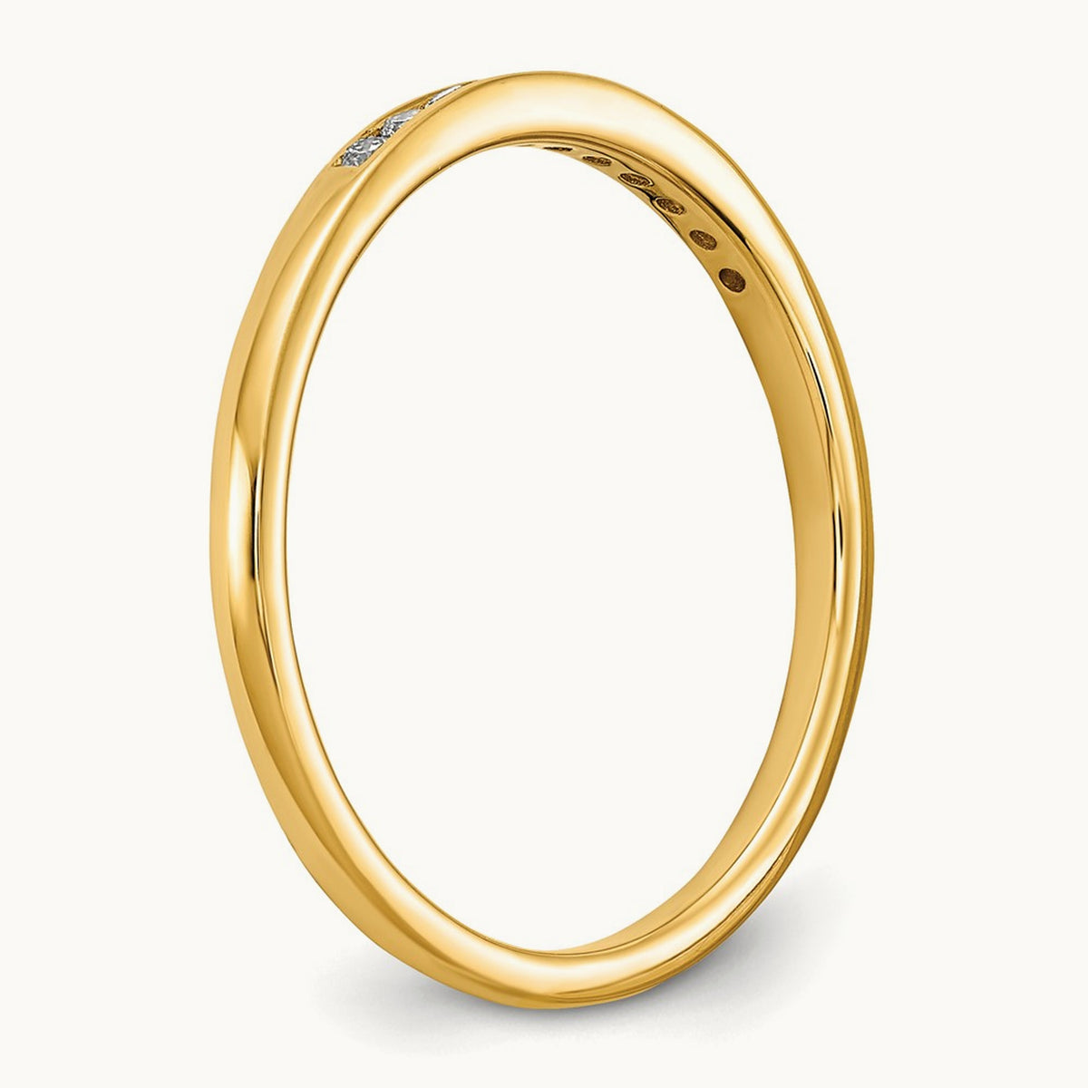 Channel Set Band, 0.10-1.00 ct tw Lab-Grown Diamond — 1/10 ct, 14K Yellow Gold