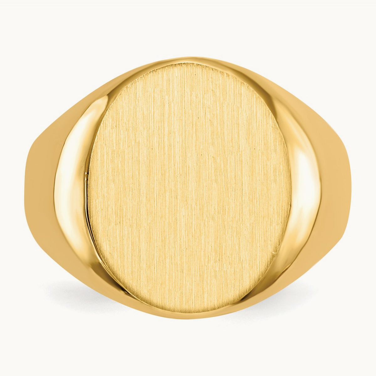14.5x17. Closed Back Mens Signet Ring, 5mm, 14K
