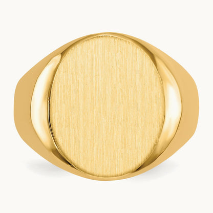 14.5x17. Closed Back Mens Signet Ring, 5mm, 14K