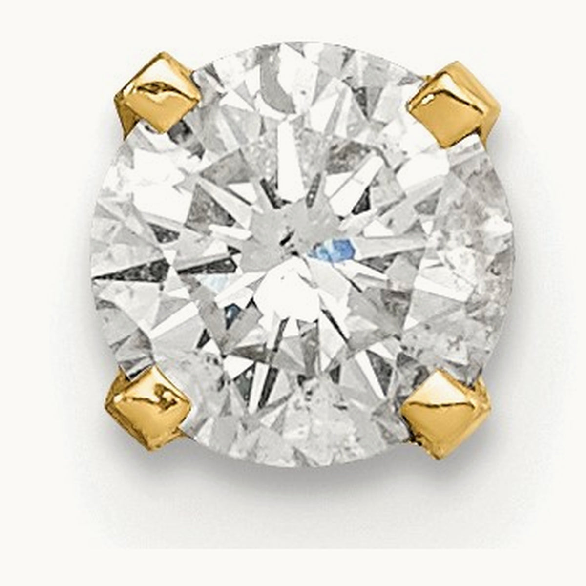 Single Stud Diamond Earring — 6mm, 0.37 ct