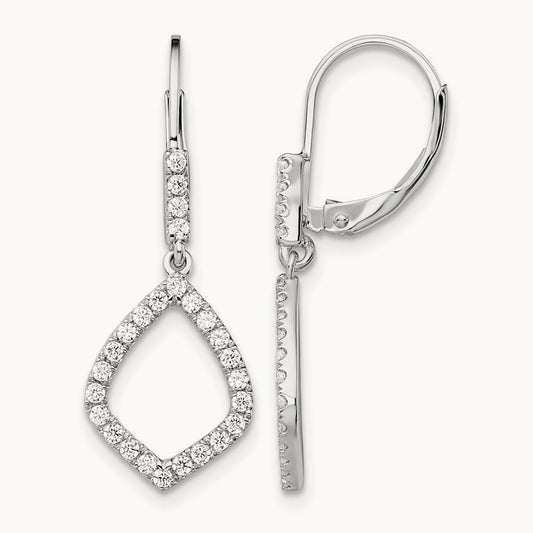 Dangle Leverback Earrings, 0.50-0.75 ct tw Lab-Grown Diamond