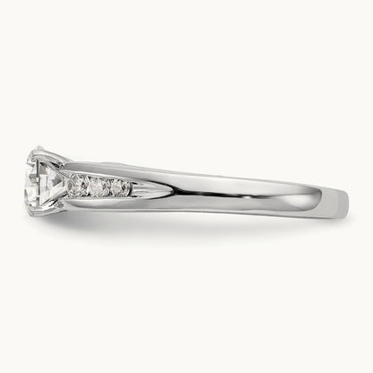 Peg Set Semi-Mount Engagement Ring, 0.15 ct tw