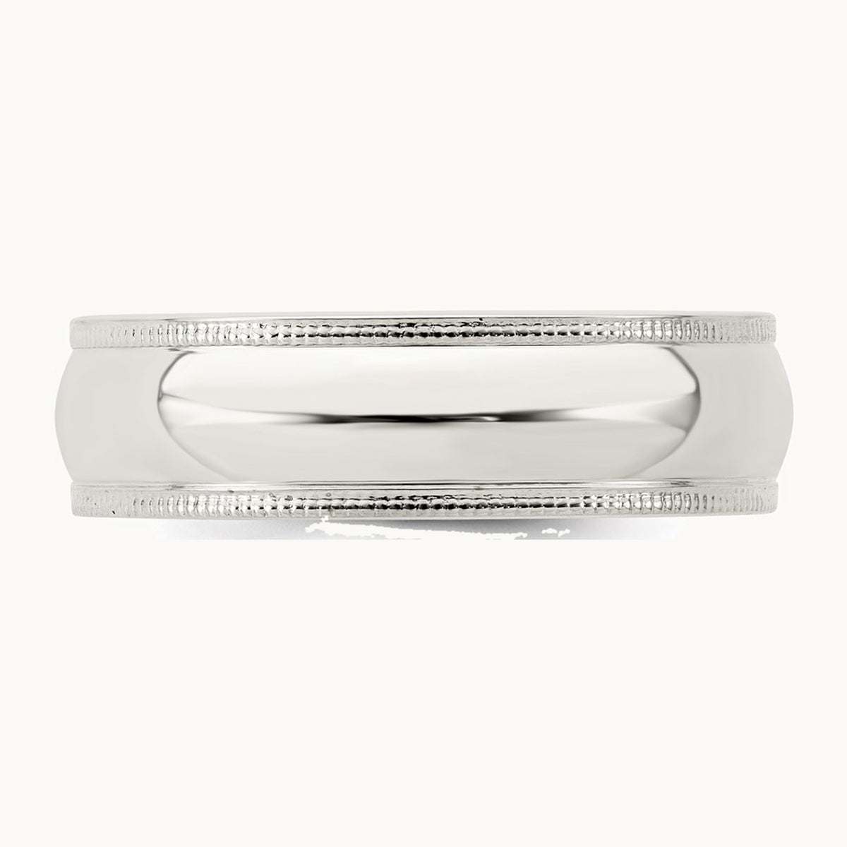 Comfort Fit Half Round Milgrain Band — photo set