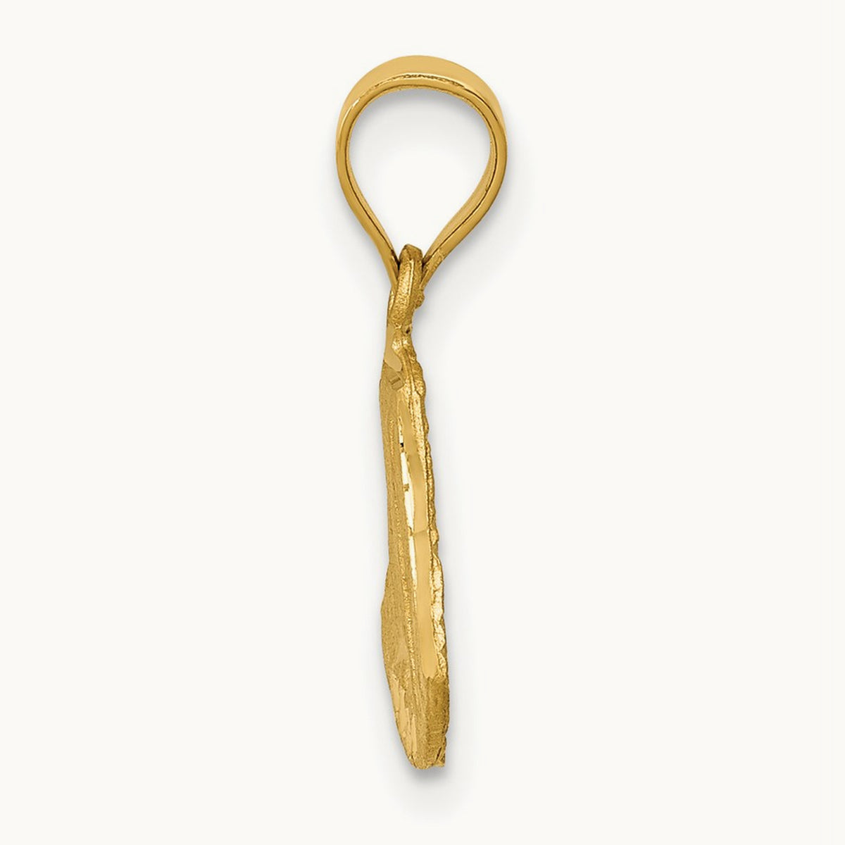Satin D/C Mary Pendant, 14K