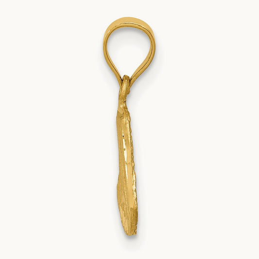 Satin D/C Mary Pendant, 14K
