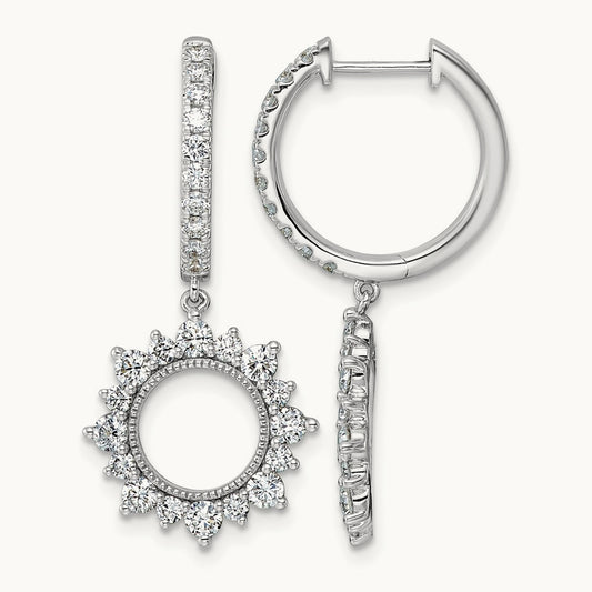 Dangle Hoop Earrings, 1.50-2.00 ct tw Lab-Grown Diamond