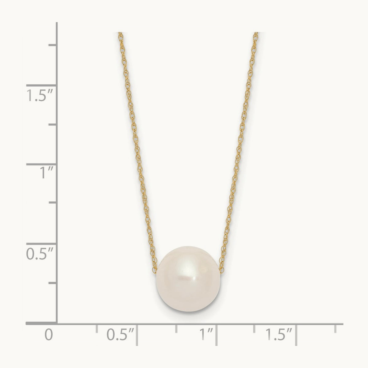 10- Semi-Round Freshwater Cultured Pearl Rope Necklace — 14K Yellow Gold