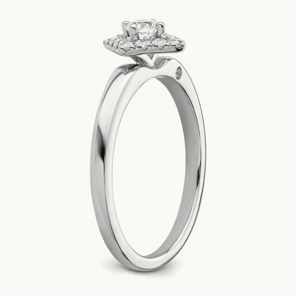 Halo Engagement Ring, 0.25 ct tw Lab-Grown Diamond