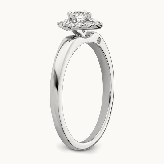 Halo Engagement Ring, 0.25 ct tw Lab-Grown Diamond