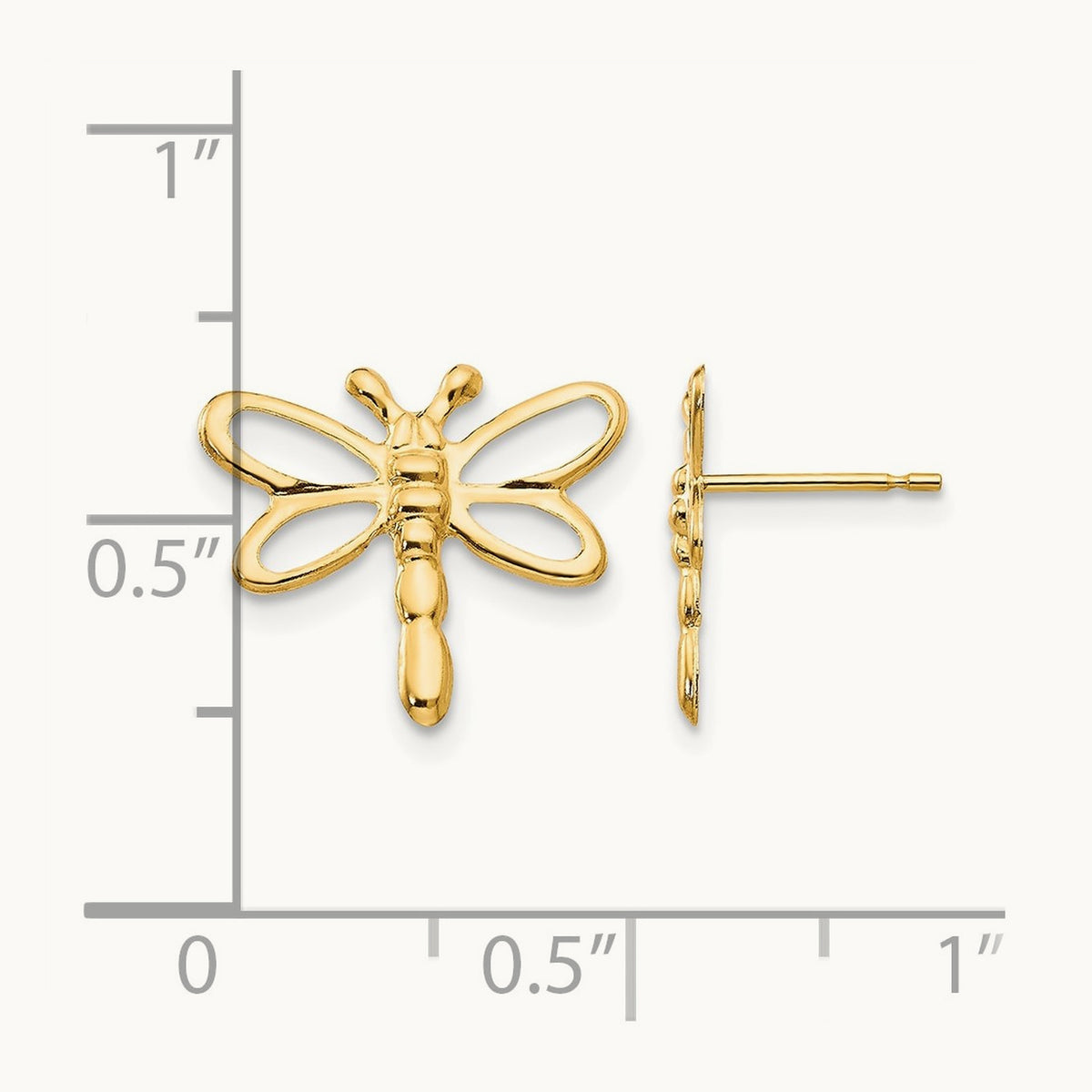 Dragonfly Post Earrings — 12mm