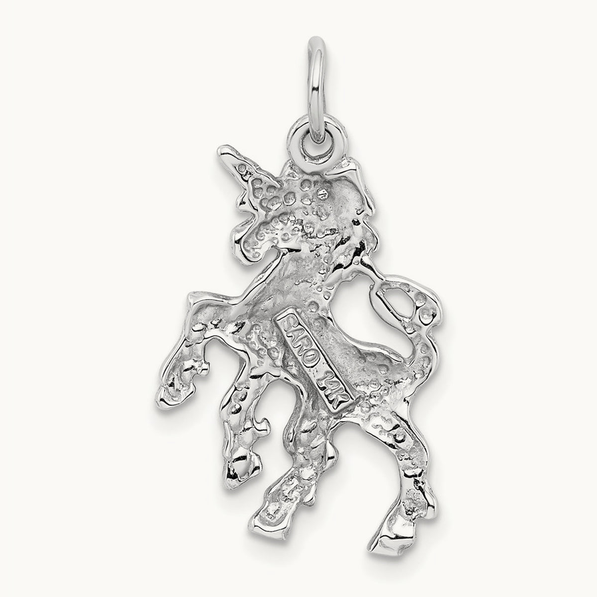Unicorn Charm, 14K White Gold
