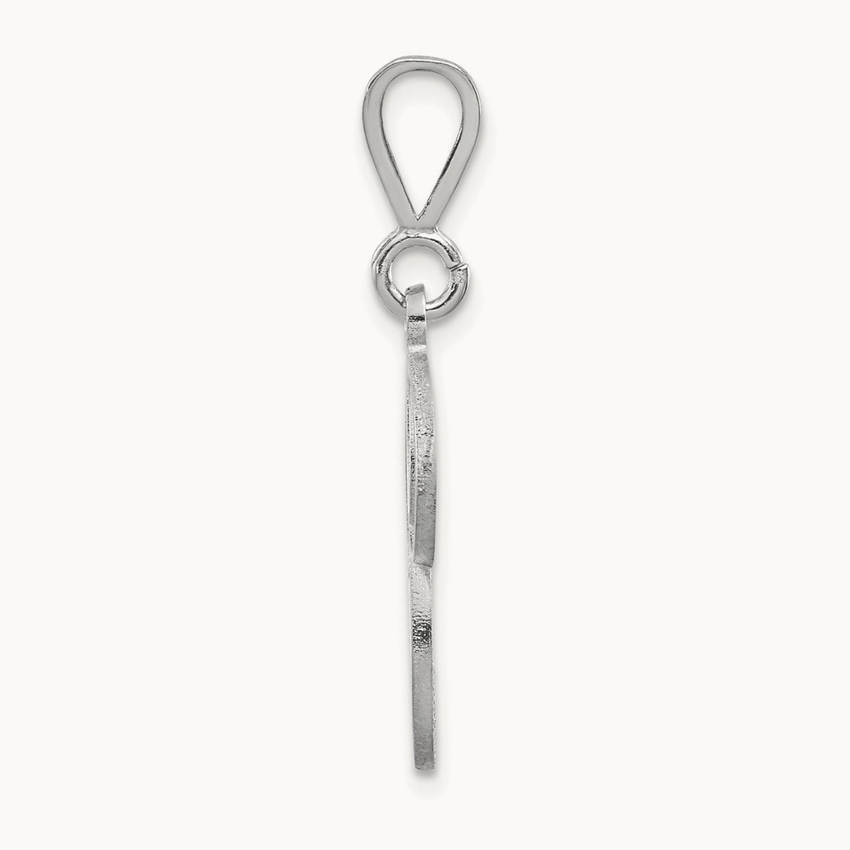 Solid Polished Script Filigree Initial Pendant — P