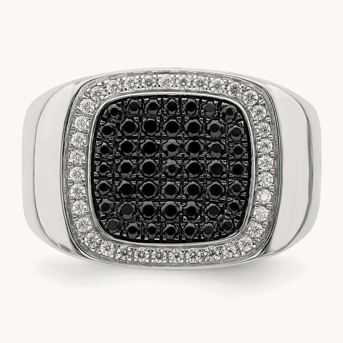 Black and Diamond Mens Ring — photo set