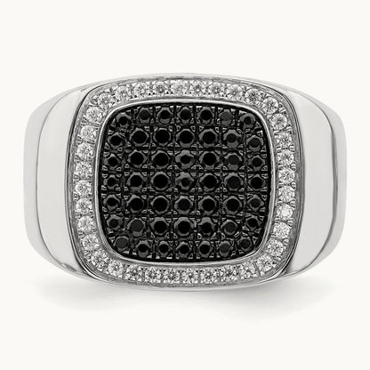 Black and Diamond Mens Ring — photo set