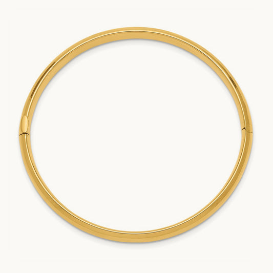 3/16 Polished Hinged Baby Bangle, 14K