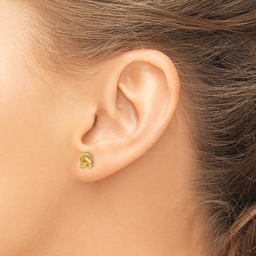Trinity Knot Earrings — 14K Yellow Gold
