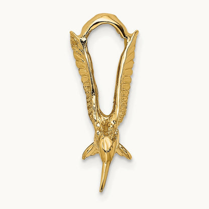 3-D Hummingbird Charm, 14K