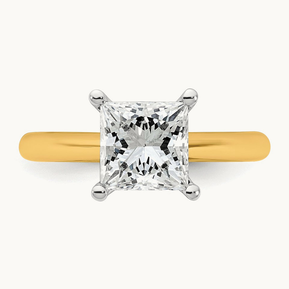 Princess 8X Ring, 2.00 ct tw Lab-Grown Diamond — 14K Two-Tone