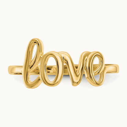 Polished Love Ring, 14K
