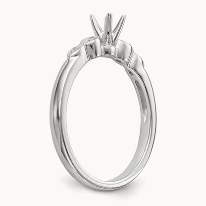 Peg Set Semi-Mount Engagement Ring, 0.05 ct tw