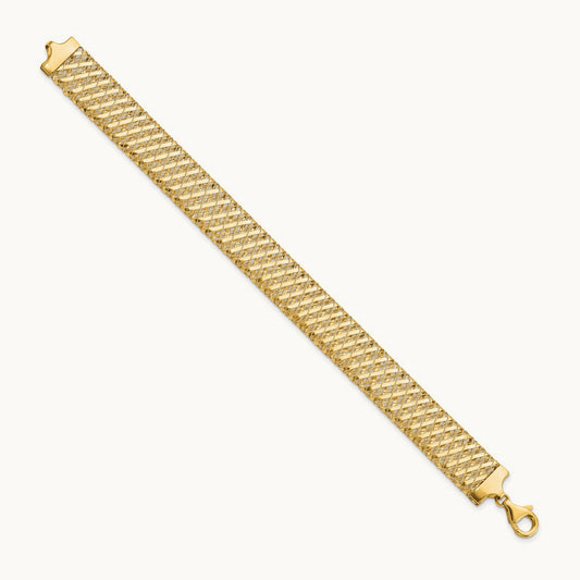 Fancy Stretch Bracelet, 14K — Leslie's