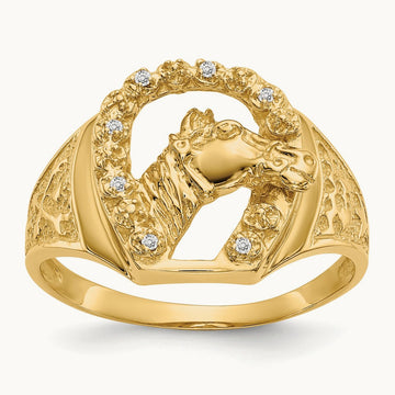 AA Diamond men's ring, 14K