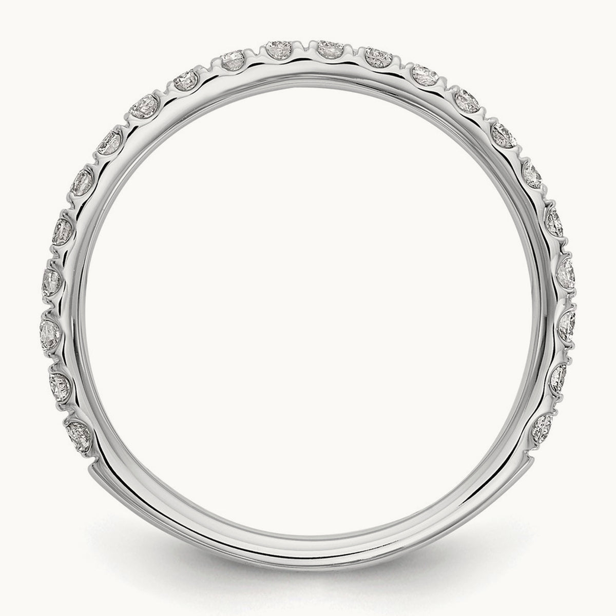 Diamond Wedding Band, 14K White Gold