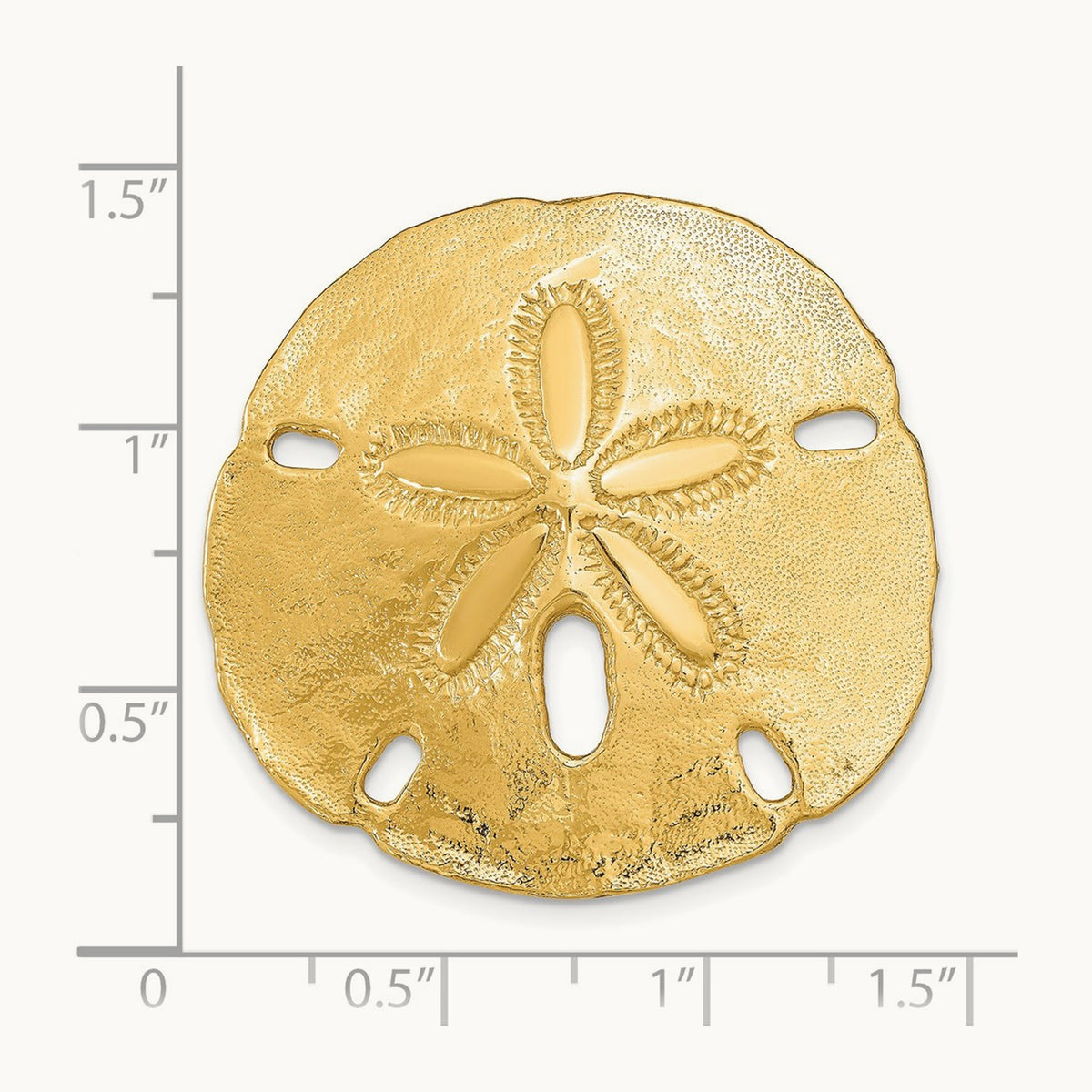 Fits Up To and 10mm Medium Sand Dollar Slide, 8mm, 14K